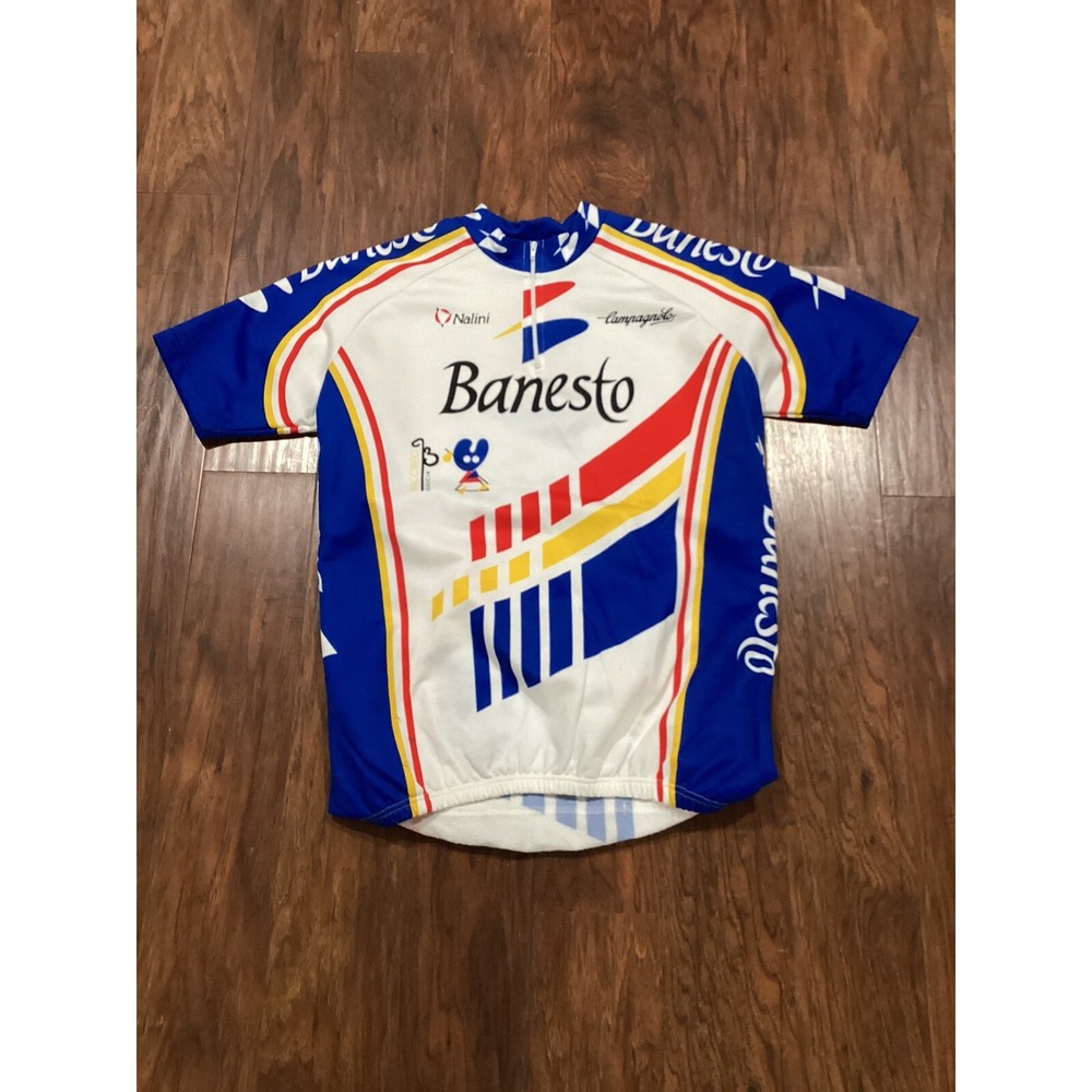 VINTAGE MEN'S NALINI CYCLING BANESTO SHIRT JERSEY CAMPAGNOLO 1993 RETRO SIZE 6